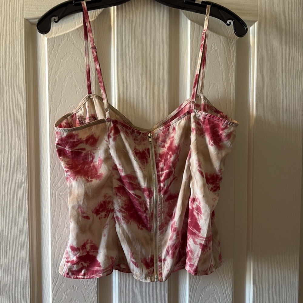 PrettyLittleThing EUC pink and cream bustier size 12 - Picture 5 of 6